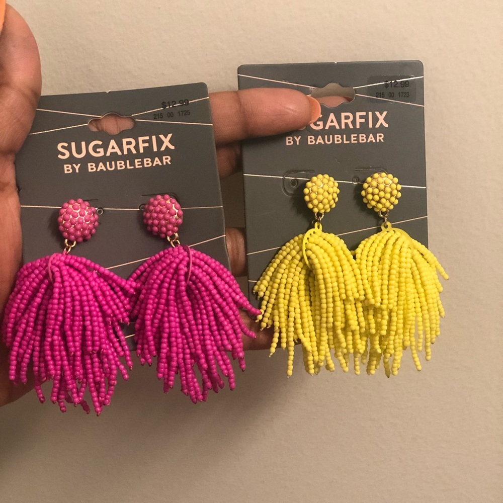 Pink and Yellow earrings Sugarfix by Baublebar